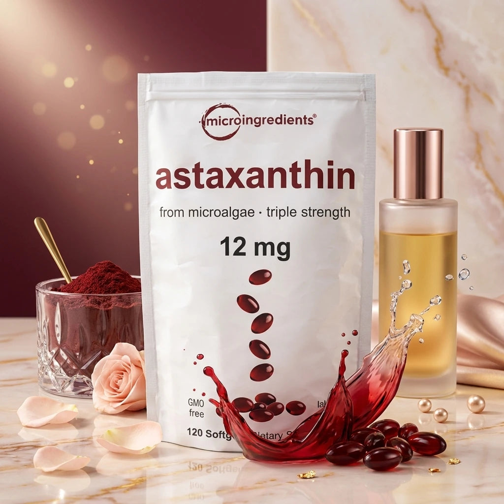 Astaxantina 12mg — El "Botox Japonés" en Cápsulas